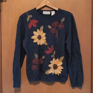 Floral Knit Sweater